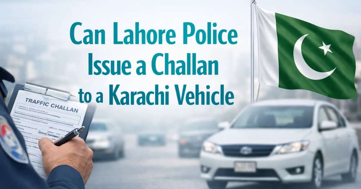 Can Lahore Police Issue a Challan to a Karachi Vehicle