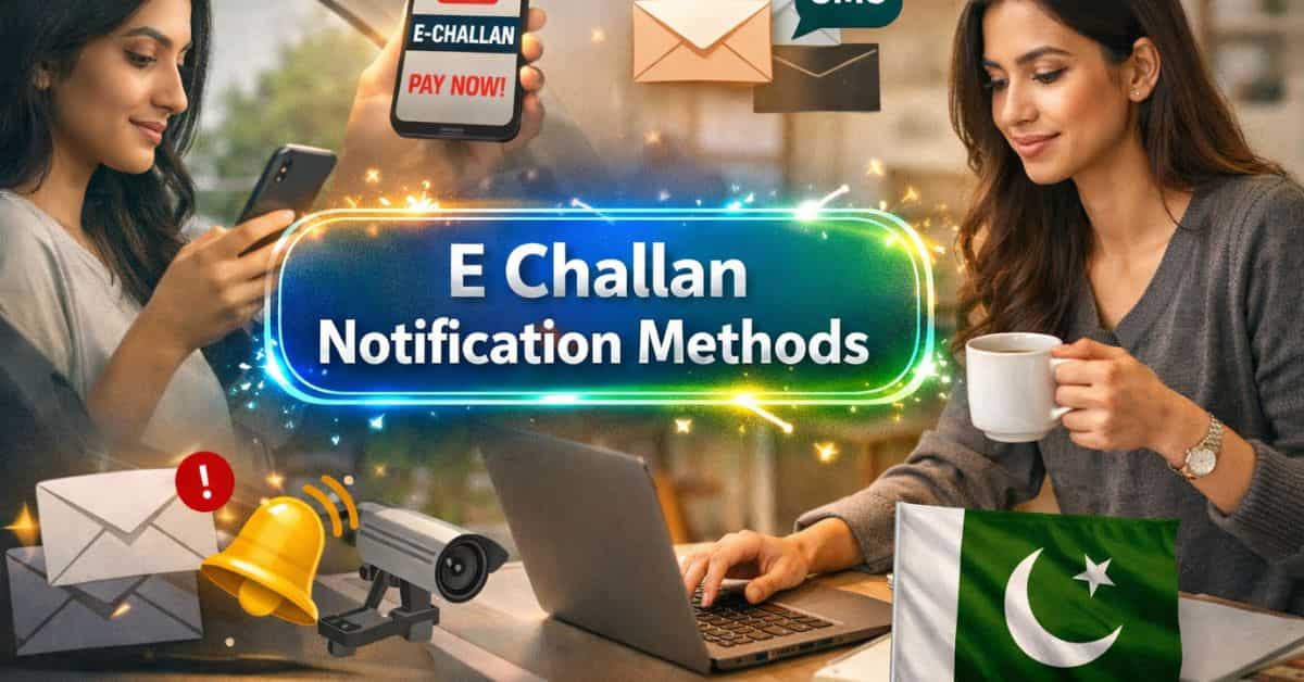 E Challan Notification Methods