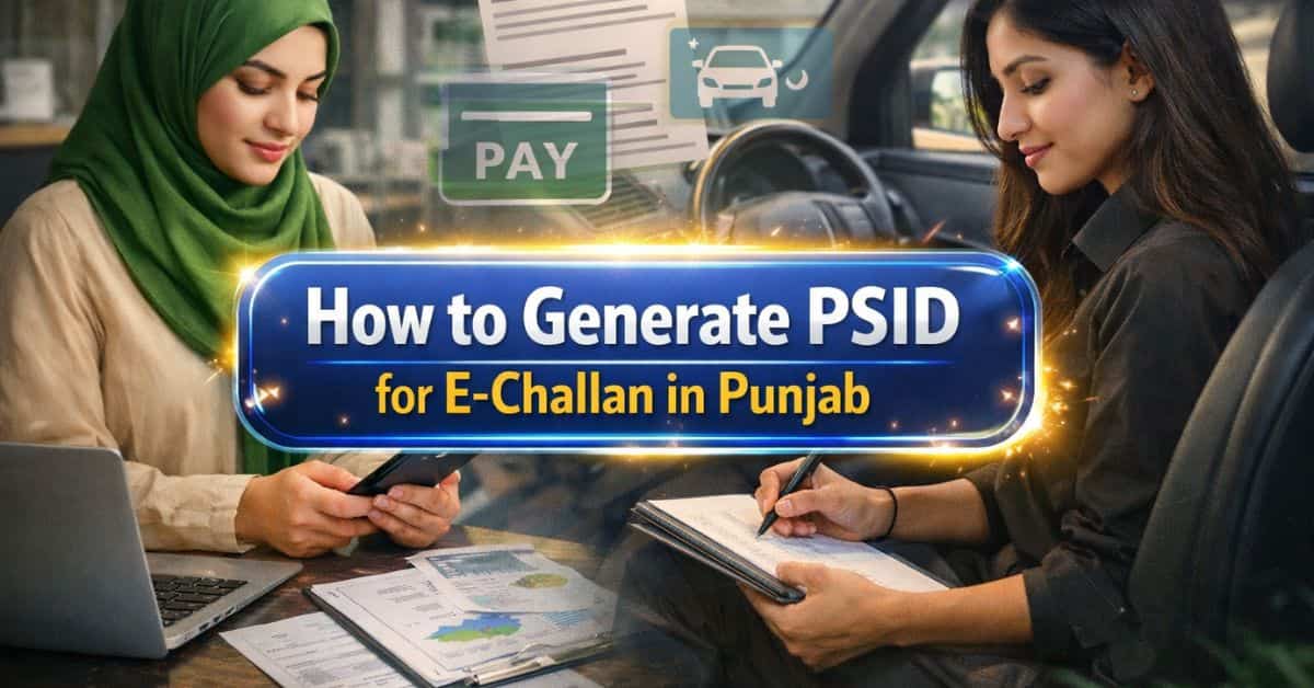 How to Generate PSID for E-Challan in Punjab