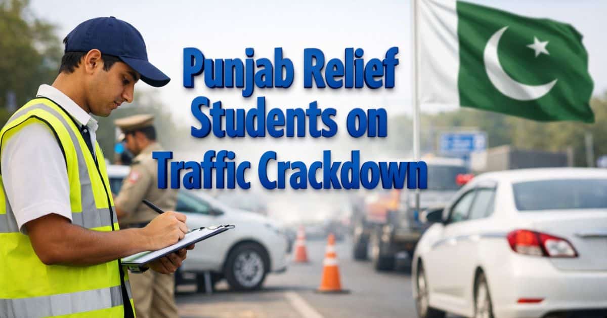 Punjab Relief Students on Traffic Crackdown